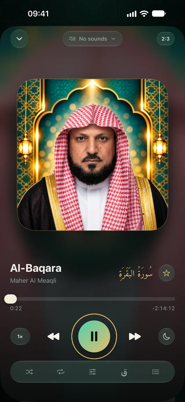 46 renowned reciters, one calm player