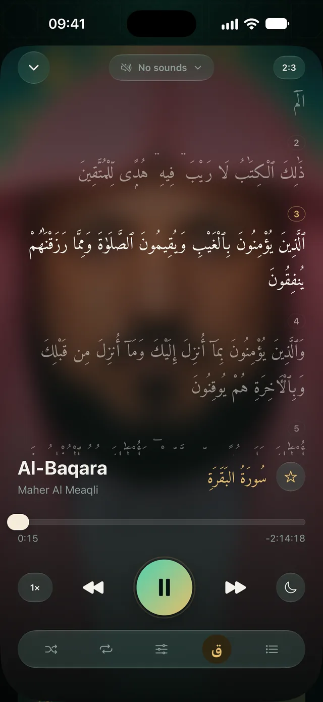 Follow every verse as it is recited